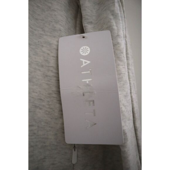 Athleta 659310 Women's Sz L/Tall Fog Gray Heather Coaster Luxe Sweatshirt Dress - Picture 5 of 16